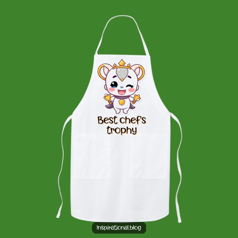 Funny Trophy Apron: Cook Like a Champion with Beaming Pride!