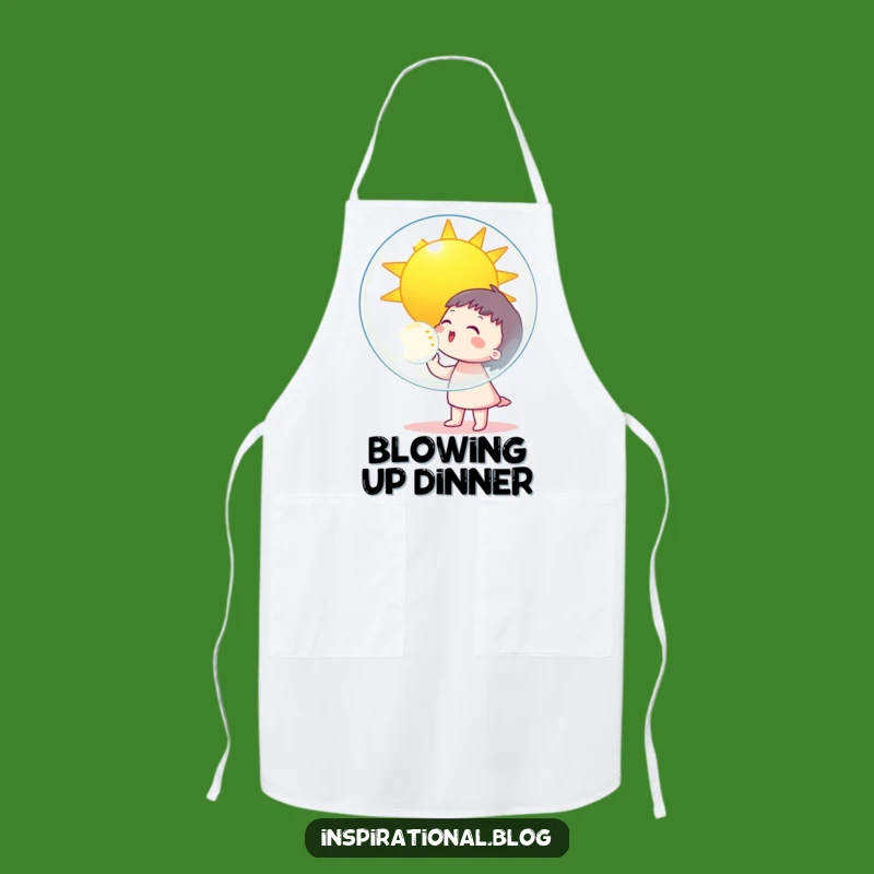 Funny Bubble Blower Apron: Cook with Sunshine & Smiles
