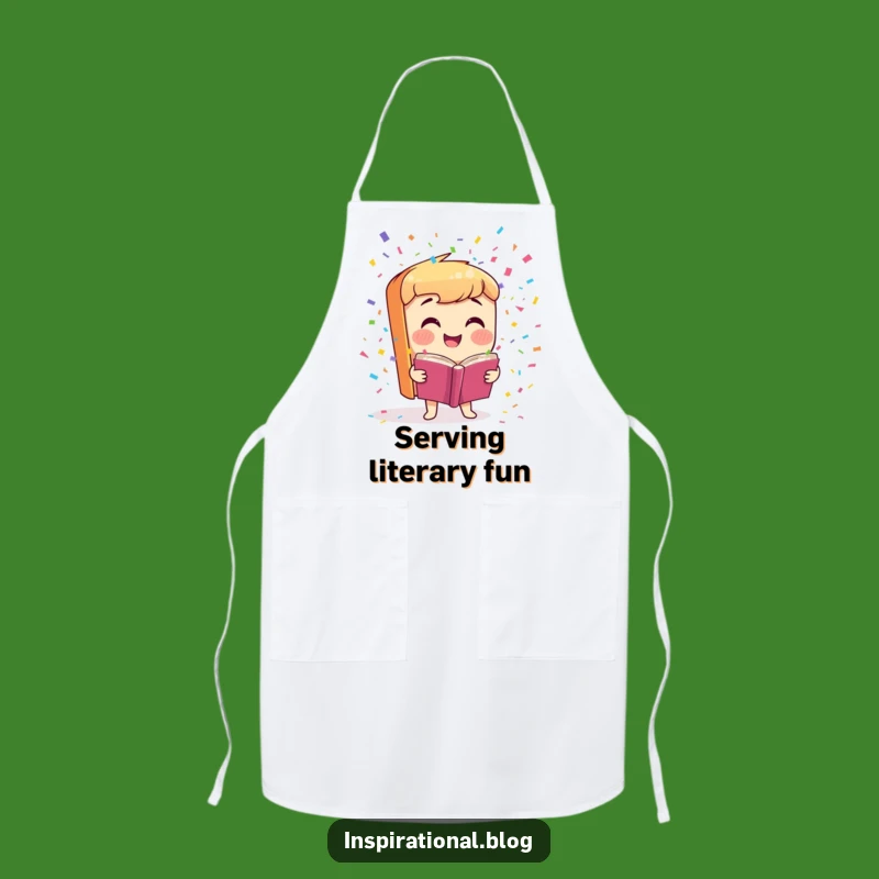Funny Book Character Apron: Cook Up Laughs with Confetti Style