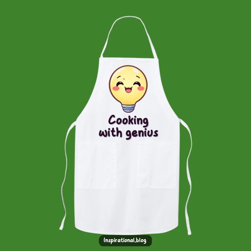 Funny Joyful Lightbulb Apron: Cook with Bright Ideas and Kitchen Brilliance