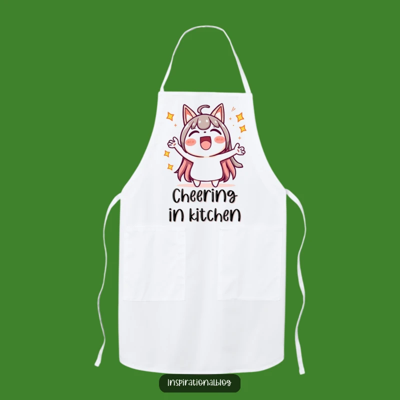 Funny Kawaii Cheering Apron - Starburst Kitchen Fun, Great Funny Gift