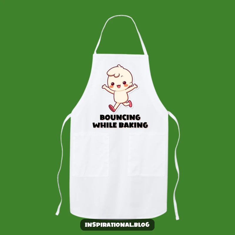 Funny Kawaii Skipping Apron - Bouncy Step Kitchen Fun, Great Funny Gift