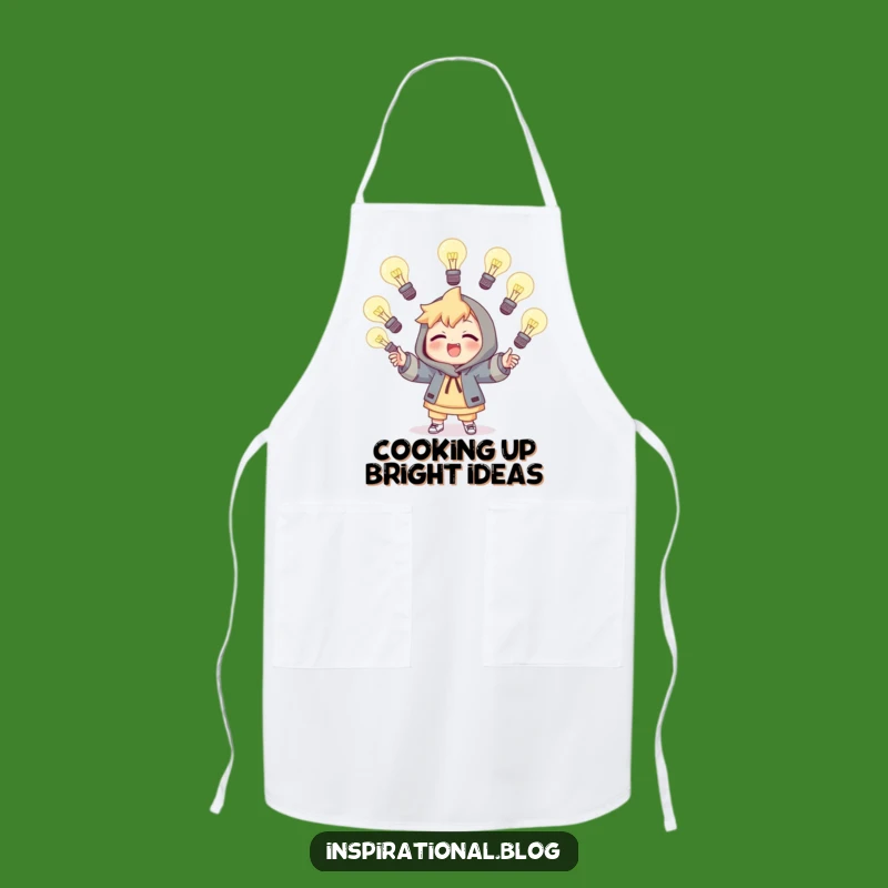 Funny Light Bulb Juggler Apron - Cook Up Bright Ideas in Style!