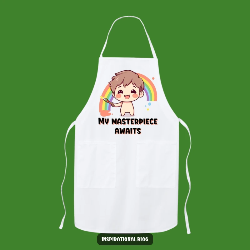 Funny Rainbow Painter Apron: Create Masterpieces in Style