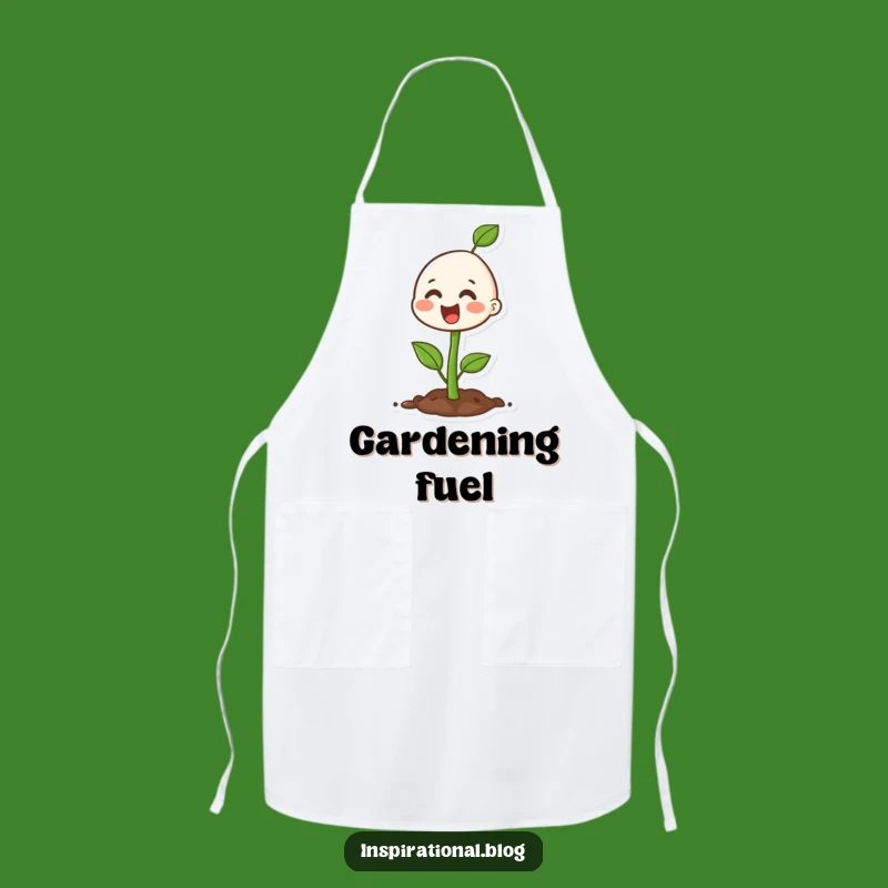 Funny Happy Seedling Apron - Cheerful Kitchen Growth Accessory Gift