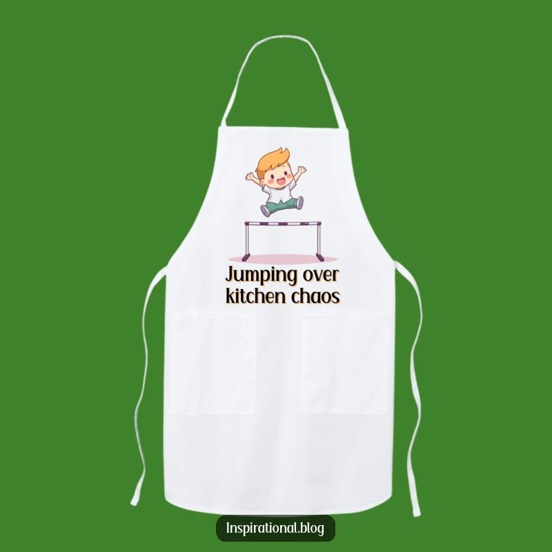 Funny Hurdle Leaper Apron - Cook Up Victories in the Kitchen!