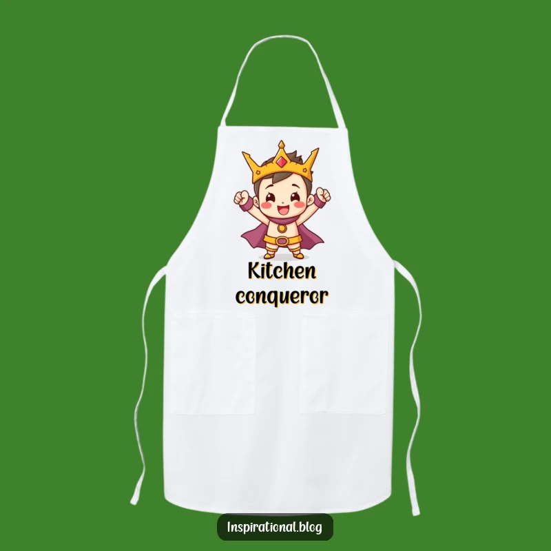 Funny Hero Apron: Cook with Triumph and Tiny Valor