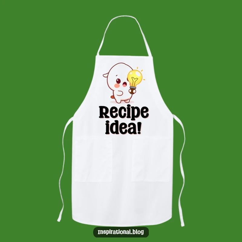Funny Kitchen Idea Bulb Apron: Cook Creatively, Perfect Funny Gift!