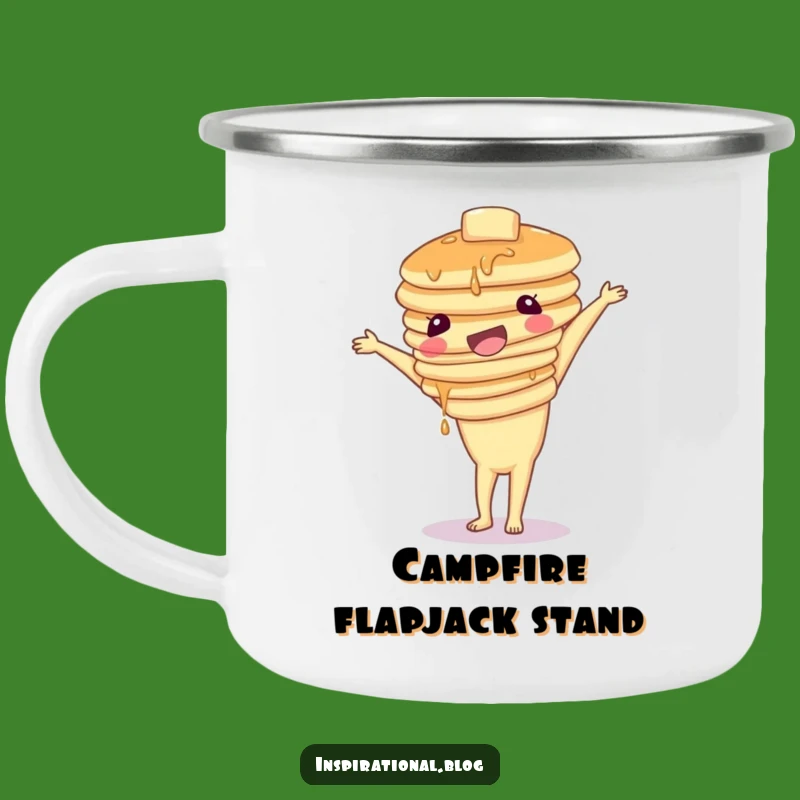 Funny Pancake Handstand Camping Mug: Breakfast Adventures Gift