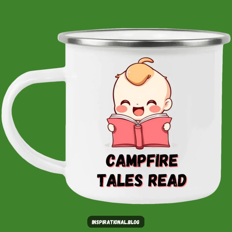 Funny Book Camping Mug - Reader's Excited Adventure