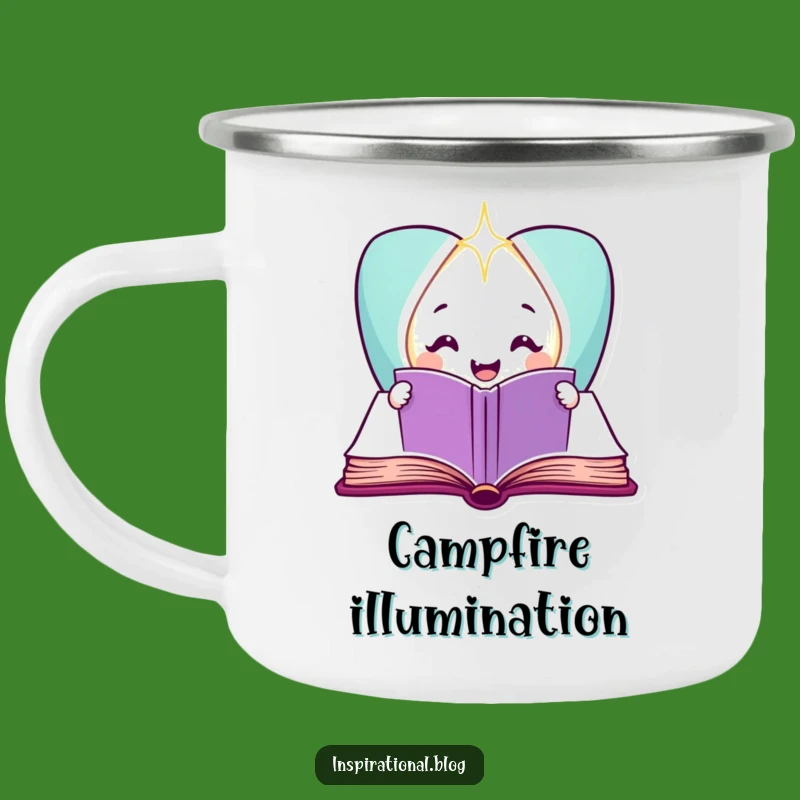 Funny Book Character Camping Mug - Illuminate Your Adventures Gift