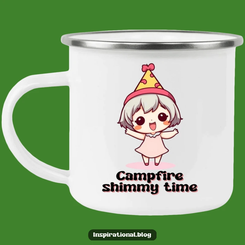Funny Dancing Character Camping Mug: Festive Fun on the Go