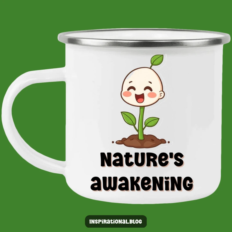 Funny Happy Seedling Camping Mug - Grow Your Day Outdoors Gift