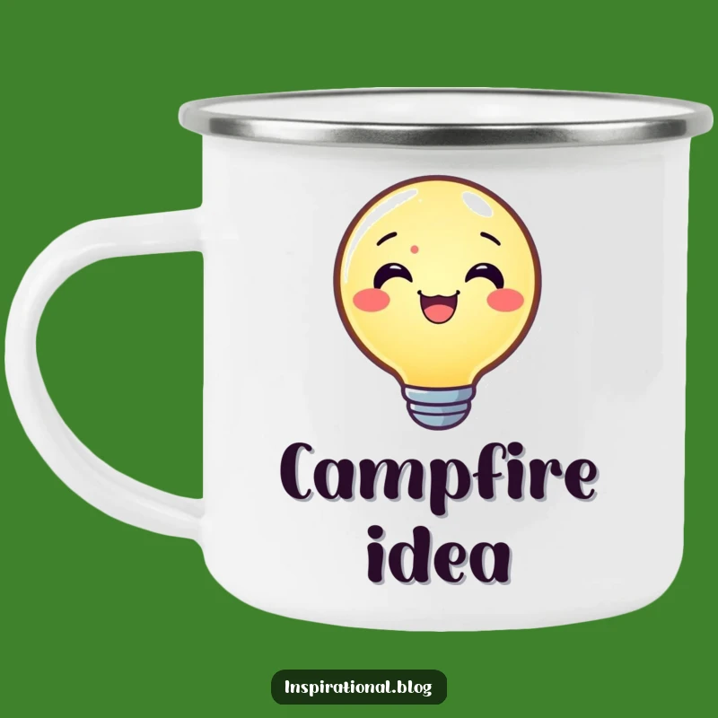 Funny Joyful Lightbulb Camping Mug: Your Bright Companion for Adventures