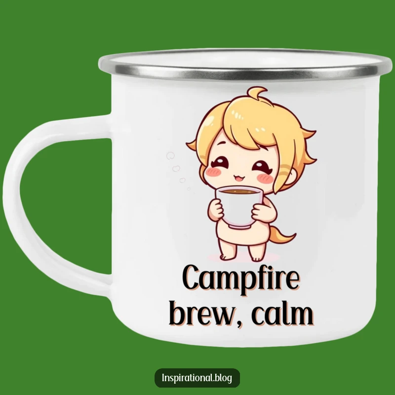 Funny Tea Campfire Mug: Cozy Character's Outdoor Brew