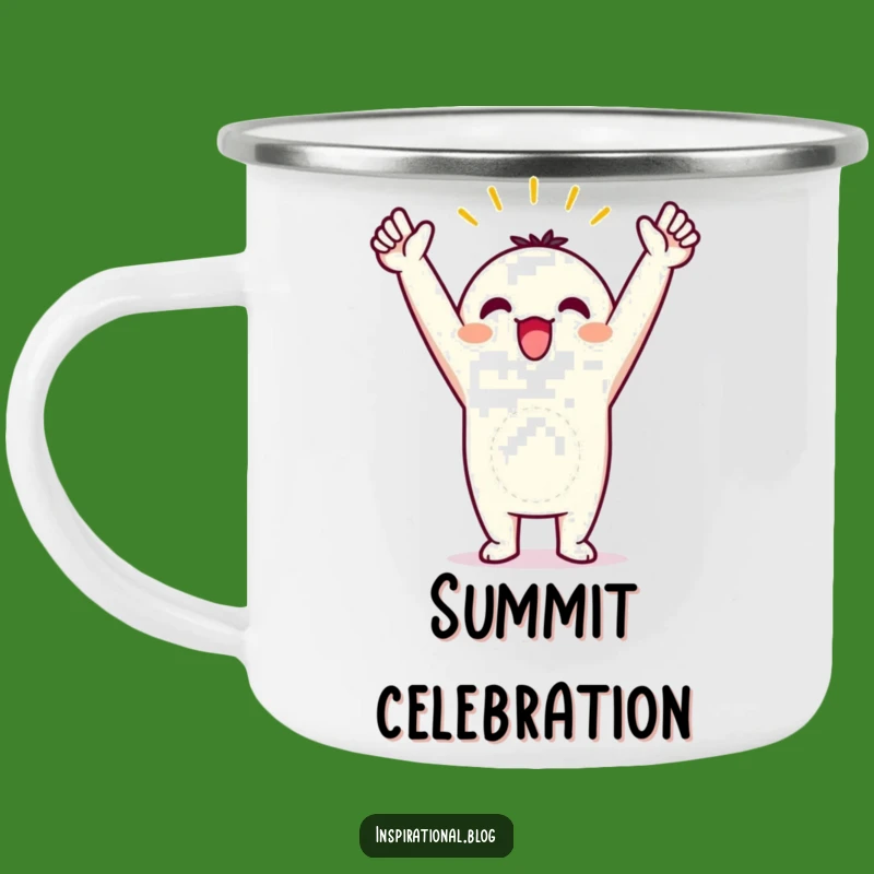 Funny Victory Pose Camping Mug: Celebrate Outdoors, Perfect Funny Gift!