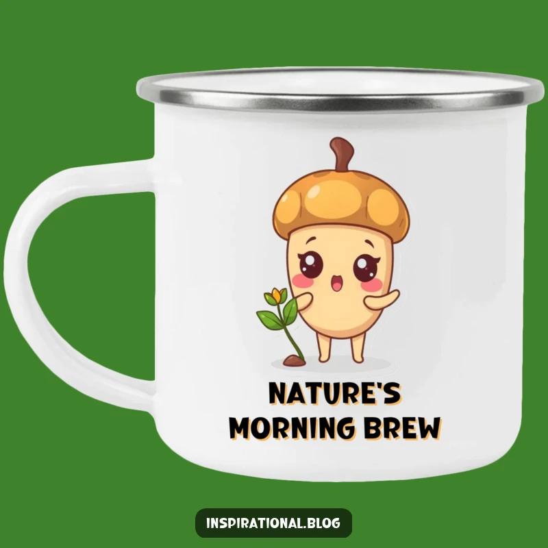 Funny Acorn Sprout Camping Mug: Brew Your Next Big Idea