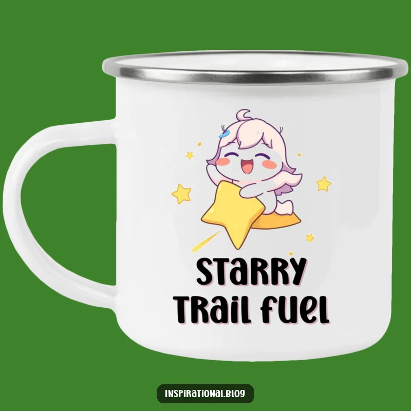 Funny Shooting Star Rider Camping Mug: Adventure-Ready Character Drinkware Gift!