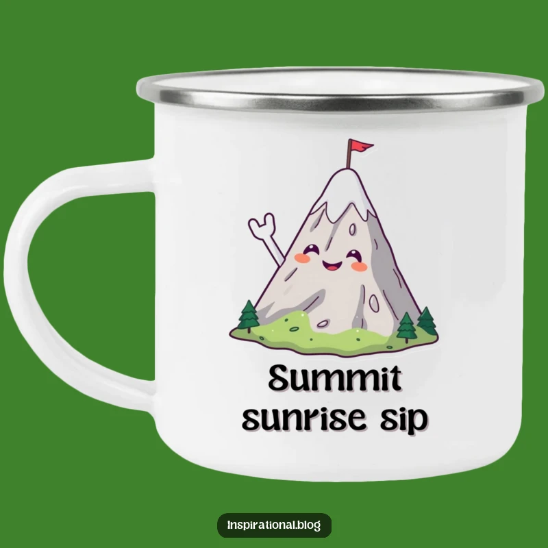 Funny Camp Mountain Mug: Wave Hello Outdoors, an Adventurous Funny Gift!