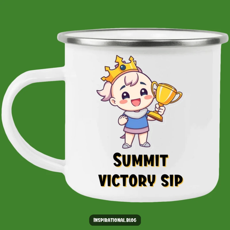 Funny Trophy Winner Camping Mug: Outdoor Celebration & Champion Spirit