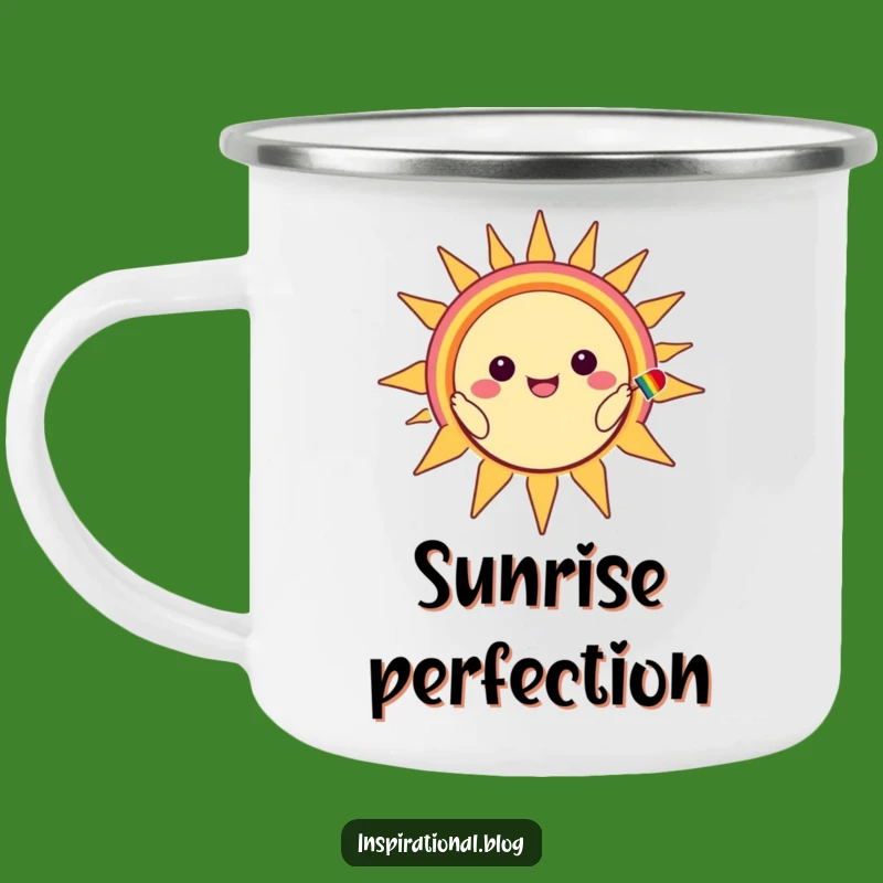 Funny Kawaii Sun Camping Mug: Adventure & Smiles, Perfect Funny Gift!