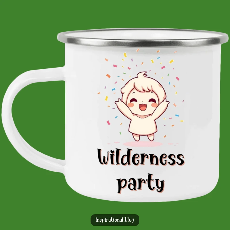 Funny Kawaii Confetti Camping Mug: Party Anywhere, Perfect Funny Gift!