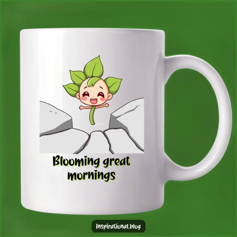 Funny Determined Sprout Mug: Push Through Joyfully, The Perfect Motivational Funny Gift!