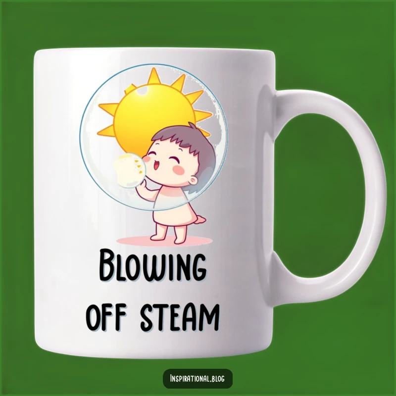 Funny Bubble Blower Mug: Joyful Reflection & Sunny Vibes Gift