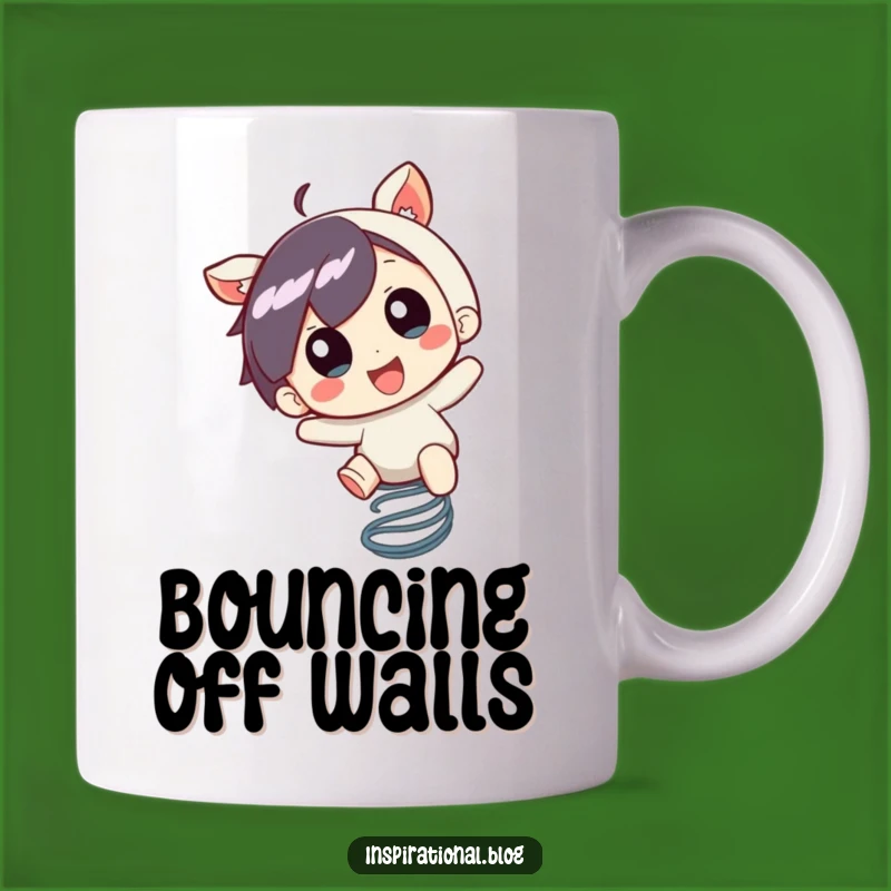 Funny Bouncing Character Mug: Pure Excitement on a Spring, Perfect Fun Gift!