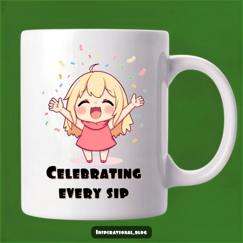 Funny Cheerful Confetti Mug - Celebrate Every Moment with Excitement!