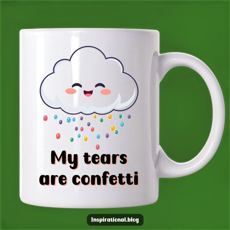 Funny Cheerful Rain Cloud Mug: Giggle and Sprinkle Joyful Drops, Perfect Gift!