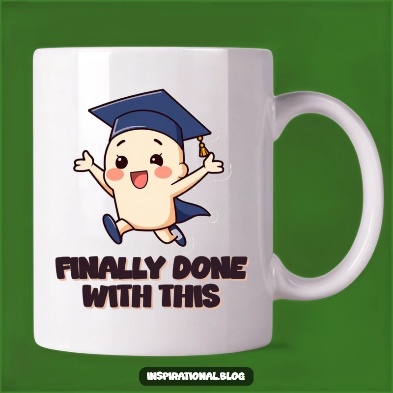 Funny Graduation Cap Leap Mug: Perfect Funny Gift for Graduates Celebrating Success