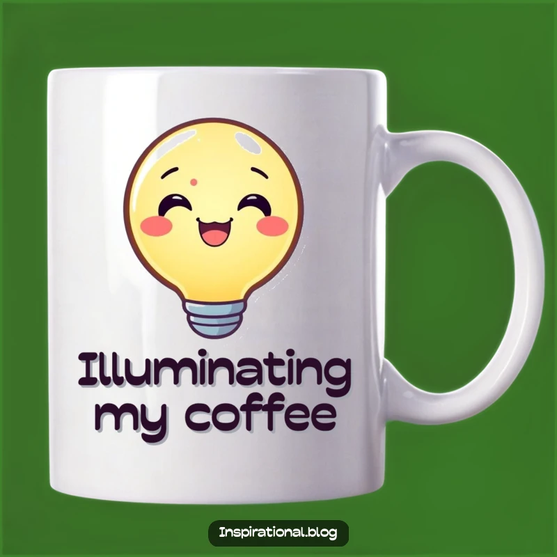 Funny Joyful Lightbulb Mug: Illuminate Your Day with Bright Ideas and Humor