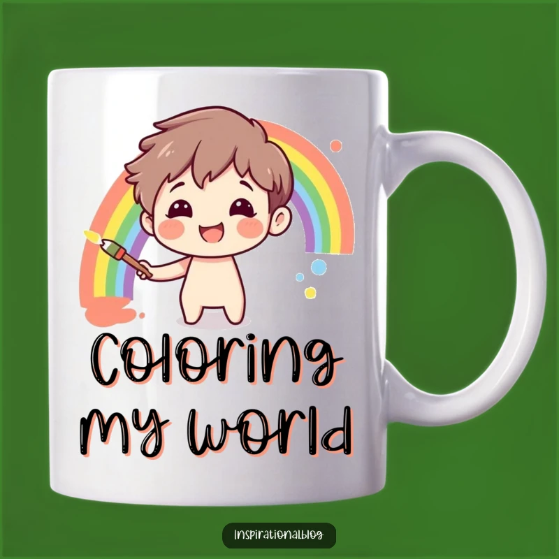 Funny Rainbow Painter Mug: Cheerful Art Creation Gift