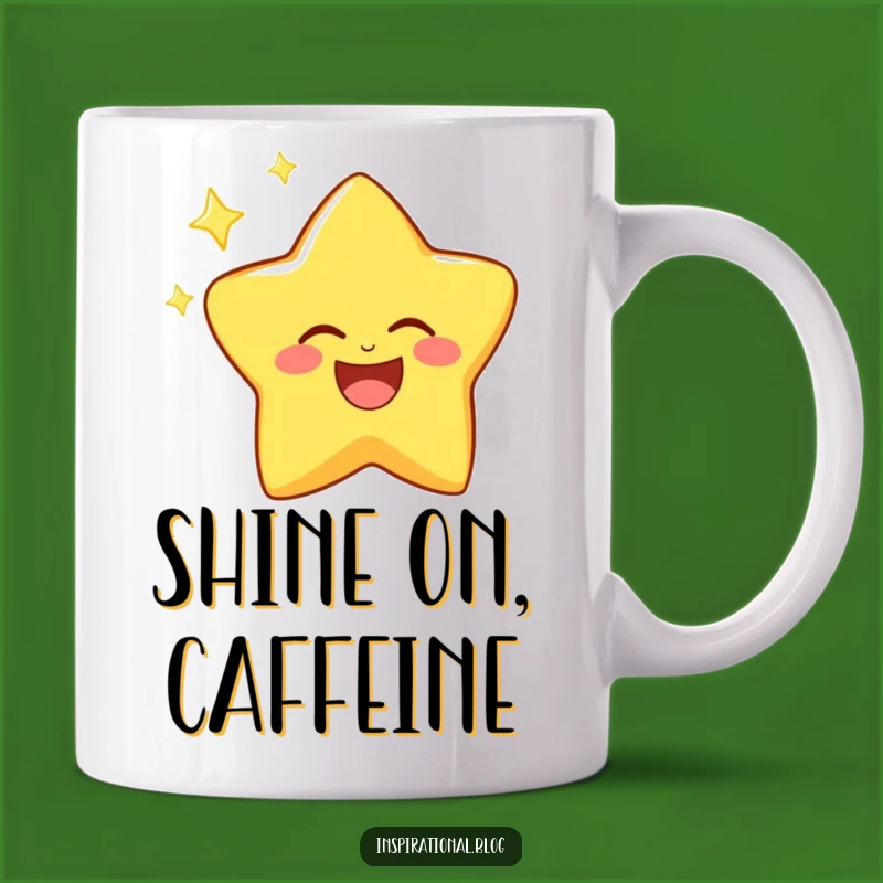 Funny Laughing Star Mug - Twinkling Joyful Celestial Gift