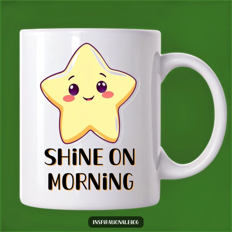 Funny Cute Star Mug: Bright Shining Character Coffee Cup, Perfect Funny Gift