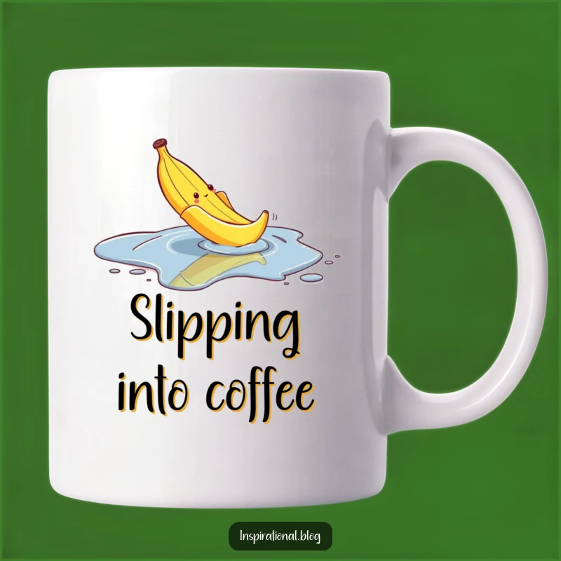 Funny Slipping Banana Peel Mug: Caution & Comedy Gift