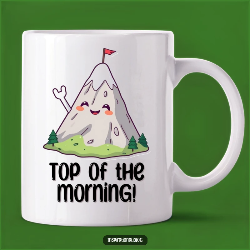 Funny Mountain Peak Mug: Wave Hello Joyfully, The Perfect Adventure Funny Gift!