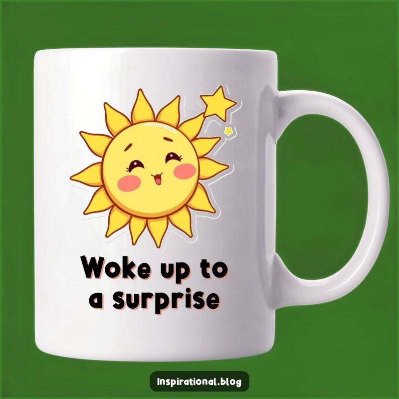 Funny Sun Shooting Star Mug - Whimsical Celestial Art Gift for Dreamers