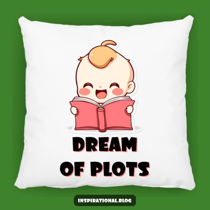 Funny Book Pillow - Cozy Excited Reader Accent Gift