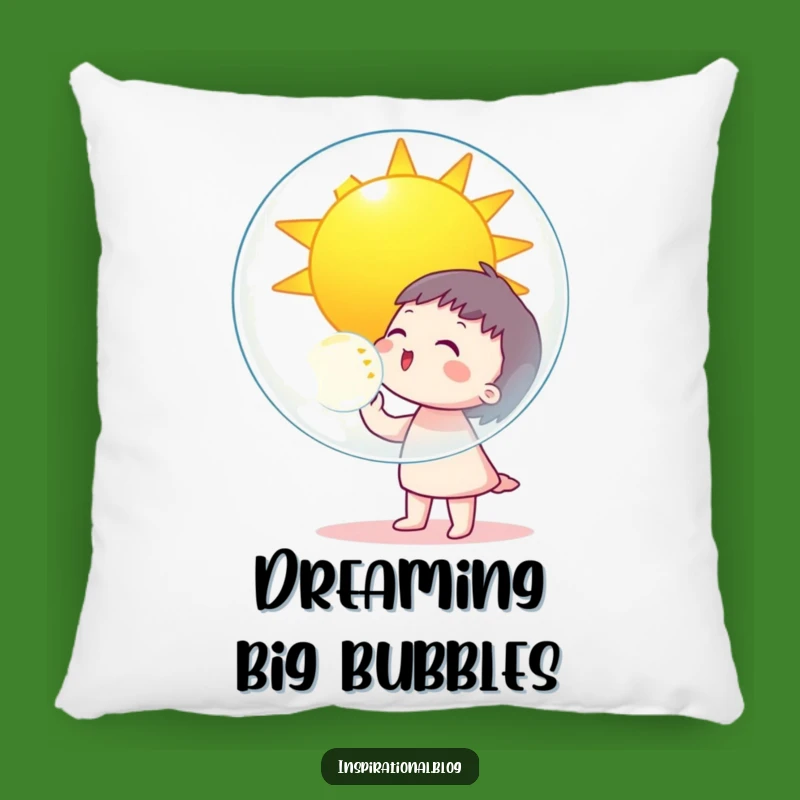 Funny Bubble Blower Pillow: Cozy Comfort with Sunny Vibes