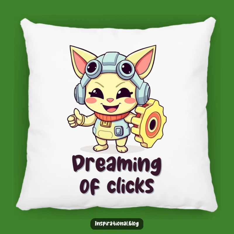 Funny Gear Character Pillow: Cozy Mechanical Charm, Adorable Funny Gift!