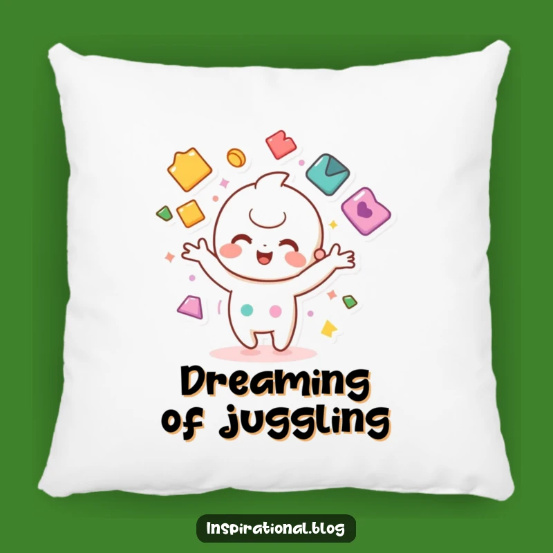 Funny Kawaii Juggling Pillow - Colorful Shapes Cushion, Comfy Funny Gift