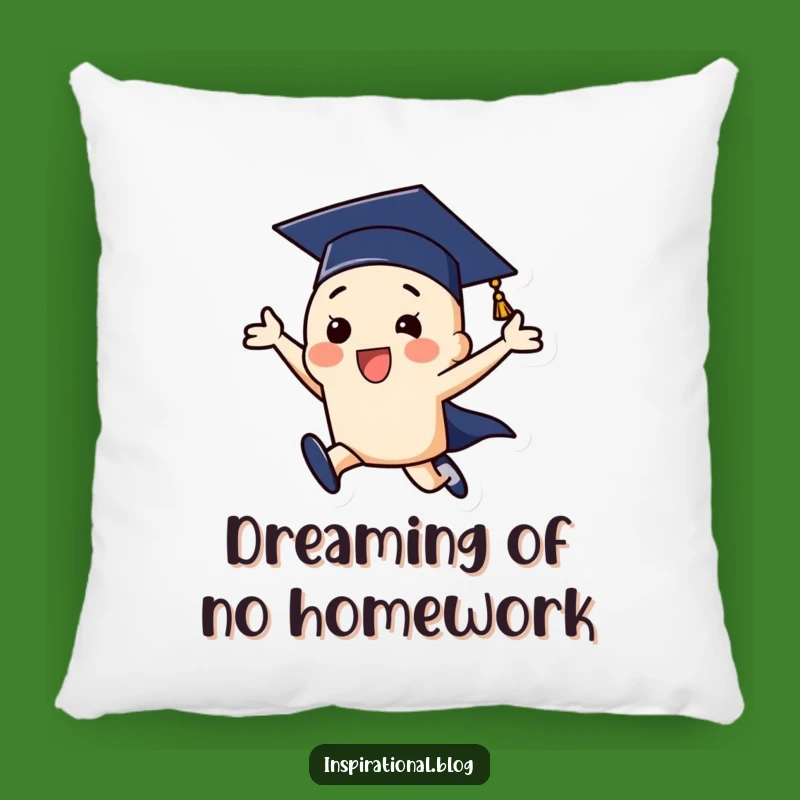 Funny Graduation Cap Leap Pillow: Cozy Comfort for Your Academic Victory