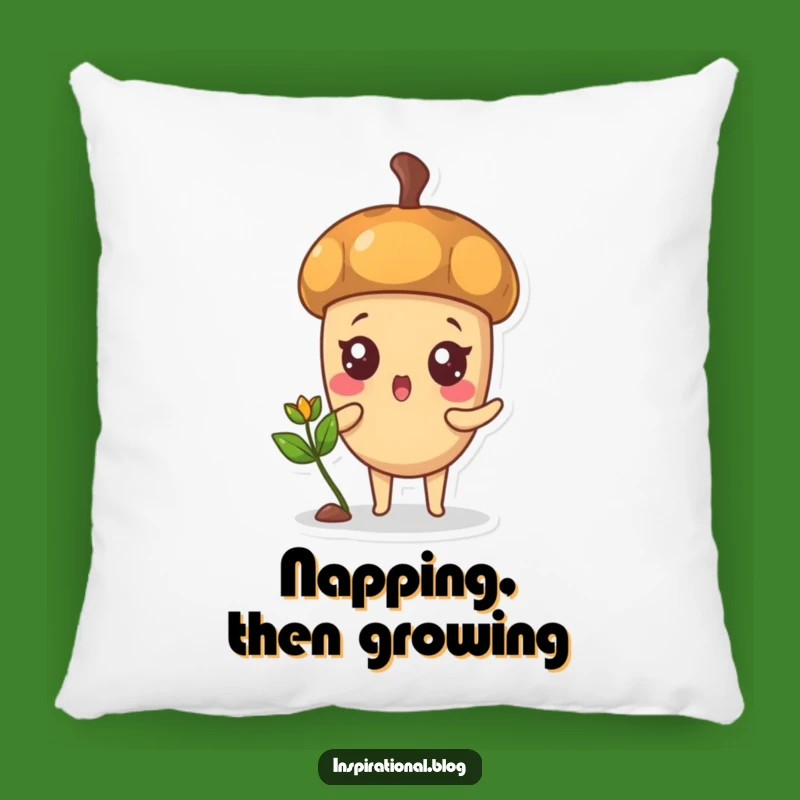 Funny Acorn Sprout Pillow: Cozy Comfort for Budding Ideas