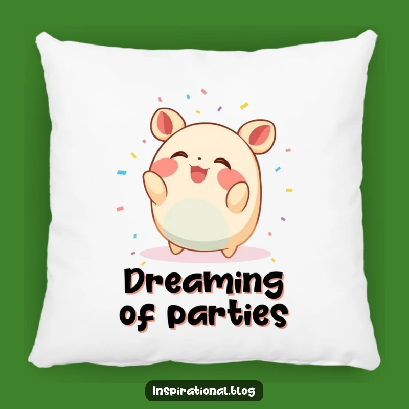 Funny Confetti Giggler Pillow: Cute Round Creature's Joyful Giggles for Cozy Comfort