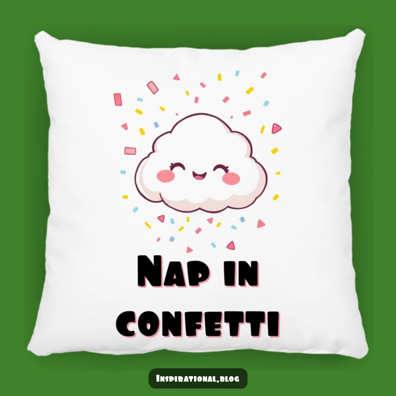 Funny Giggling Cloud Pillow: Cozy Comfort with a Confetti Shower
