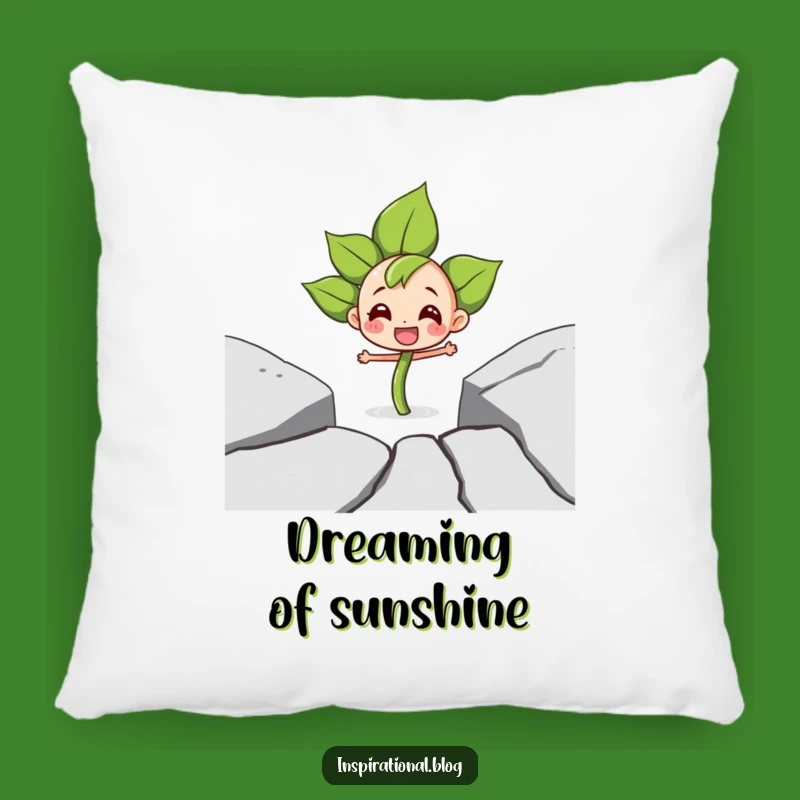 Funny Resilience Sprout Pillow: Comfort Through Struggle, a Perfect Funny Gift!