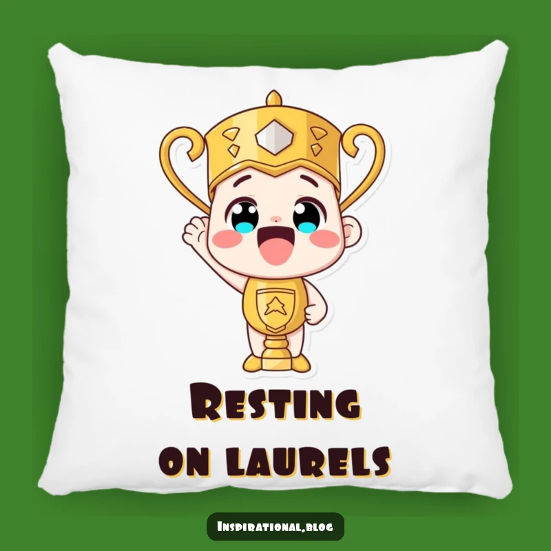 Funny Trophy Pride Pillow: Snuggle Up with Your Success