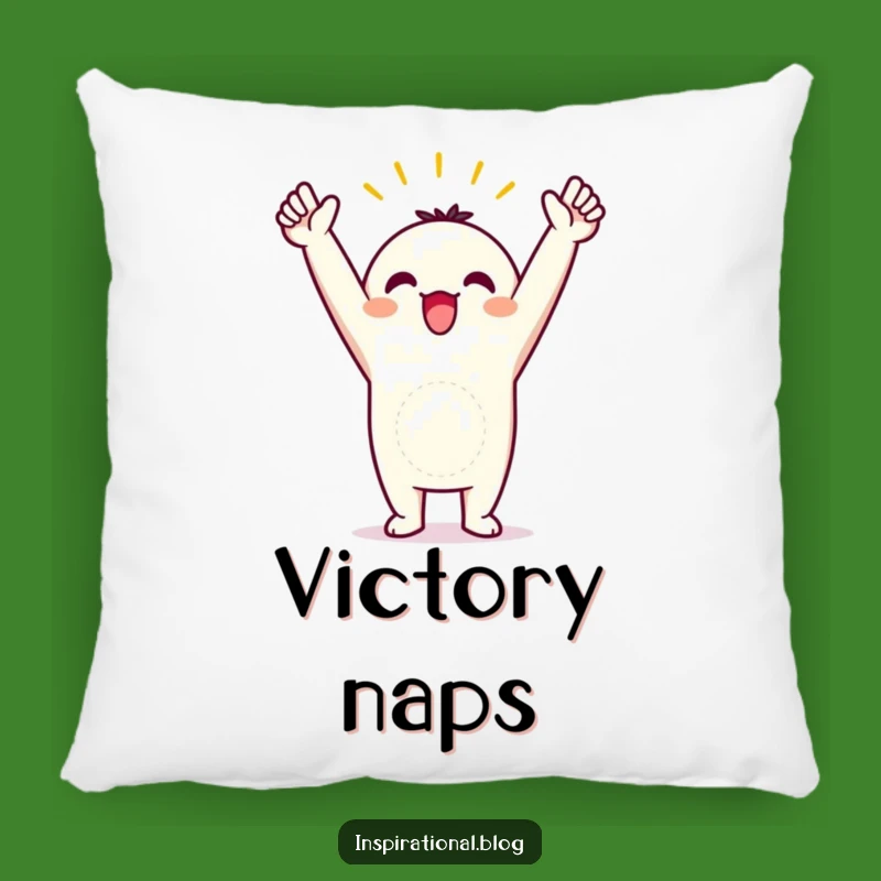 Funny Victory Pose Pillow: Cozy Triumph, Sweet Funny Gift!